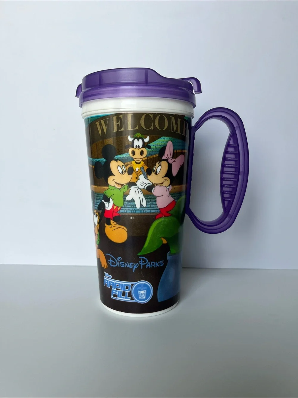 Disney Purple Mickey & Friends Travel Cup with Handle